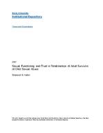Sexual functioning and trust in relationships of adult survivors of child sexual abuse